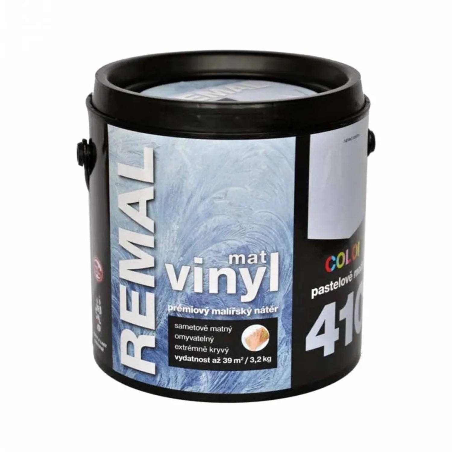 E-shop REMAL Vinyl COLOR Mat Prémiový maliarsky náter 410 pastelovo modrá 3,2 kg