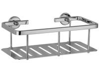 tesa Košík do sprchy Aluxx s plným dnom, chróm, 92 x 250 x 125 mm