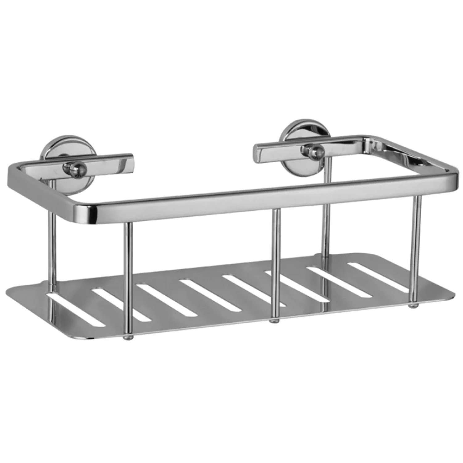E-shop tesa Košík do sprchy Aluxx s plným dnom, chróm, 92 x 250 x 125 mm