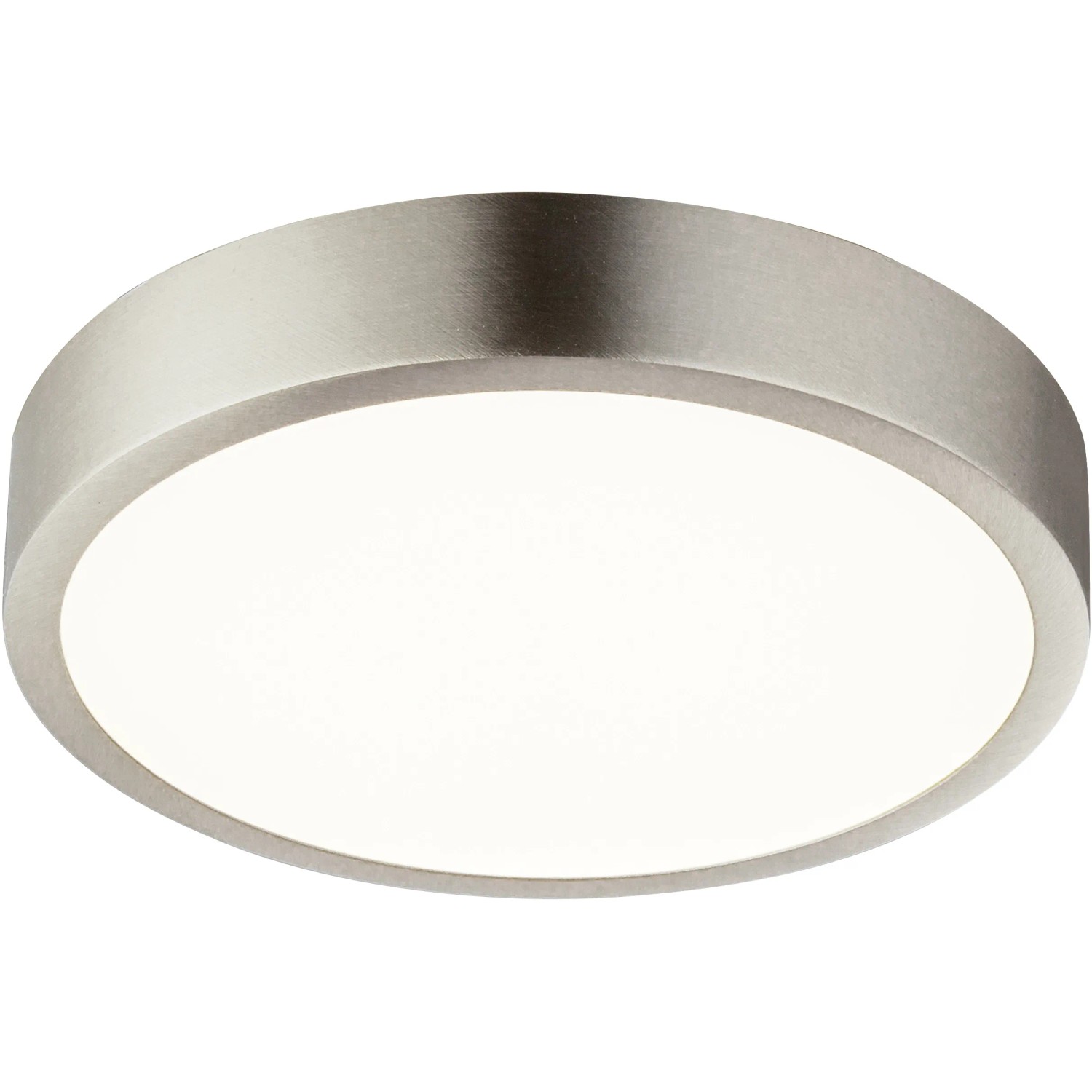 GLOBO LED stropné svietidlo Vitos, okrúhle, 15 W, matný nikel, pr. 14,5 x 2,6 cm