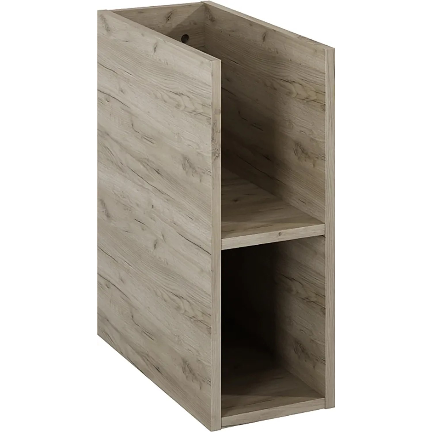 E-shop Maximus Nástenný kúpeľňový regál Stylo Duo, dub Sanremo, 20 x 45,6 x 50 cm