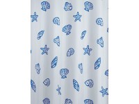 Spirella Sprchový záves textilný Concha 180 cm x 200 cm morská modrá