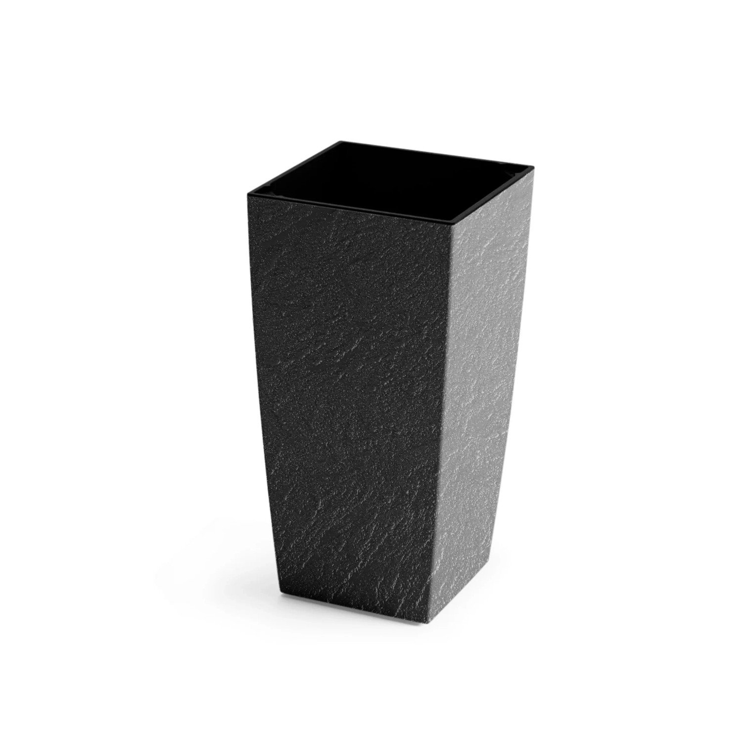 E-shop Plastkon Kvetináč Eliot Stone antracitový 23,9 x 23,9 x 45,9 cm