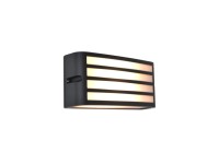 Lutec Vonkajšia nástenná lampa ZEBRA E27, max. 25 W, tm.sivá, 90 x 220 x 110 mm