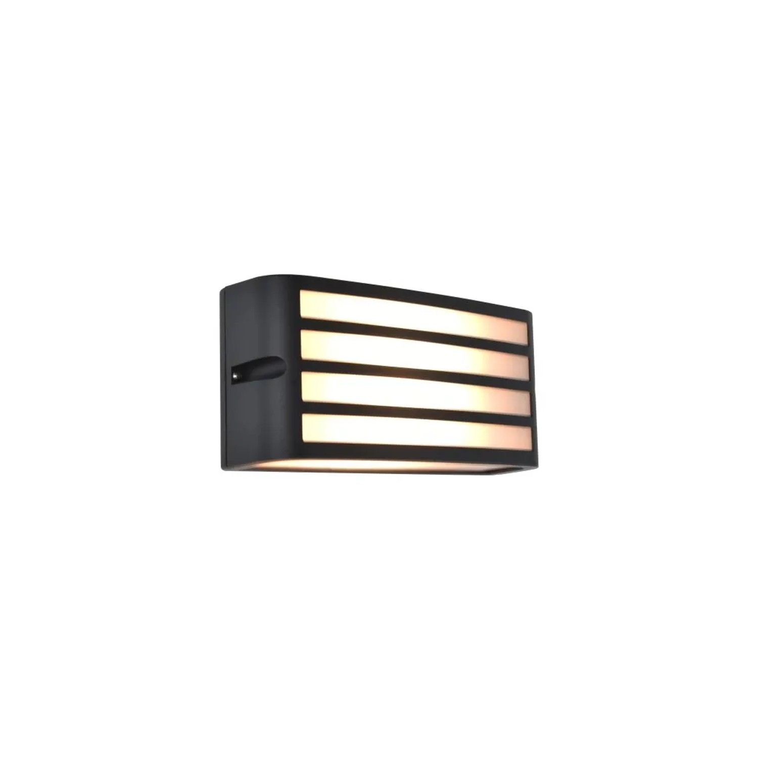 E-shop Lutec Vonkajšia nástenná lampa ZEBRA E27, max. 25 W, tm.sivá, 90 x 220 x 110 mm