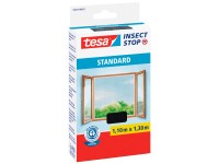 tesa Sieť na suchý zips proti hmyzu STANDARD do okien, antracitová, 110 x 130 cm