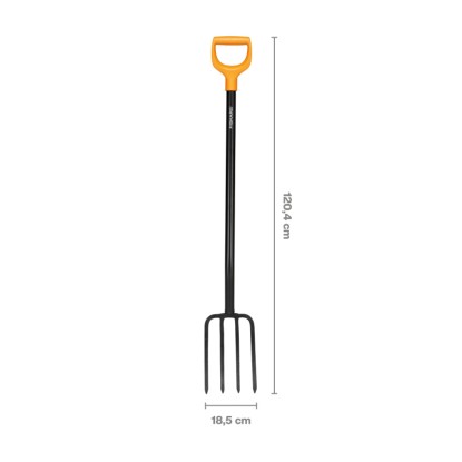 Rýľovacie vidly Fiskars Solid, 120 cm, na kyprenie pôdy a obracanie kompostu.