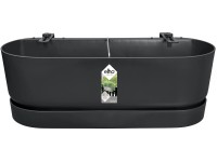 elho Kvetináč Greenville Easy Balcony čierny, 52 x 19 x 21 cm