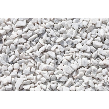 Mramorová drvina Carrara biela 16 - 25 mm 25 kg PE vrece