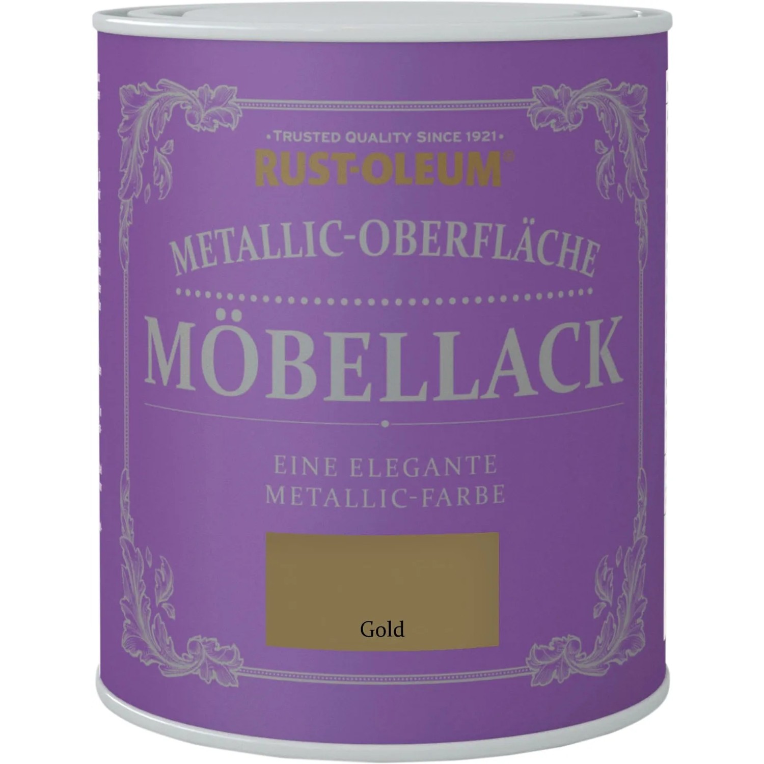 E-shop Rust-Oleum Kriedová farba na nábytok, metalická zlatá matná, 750 ml