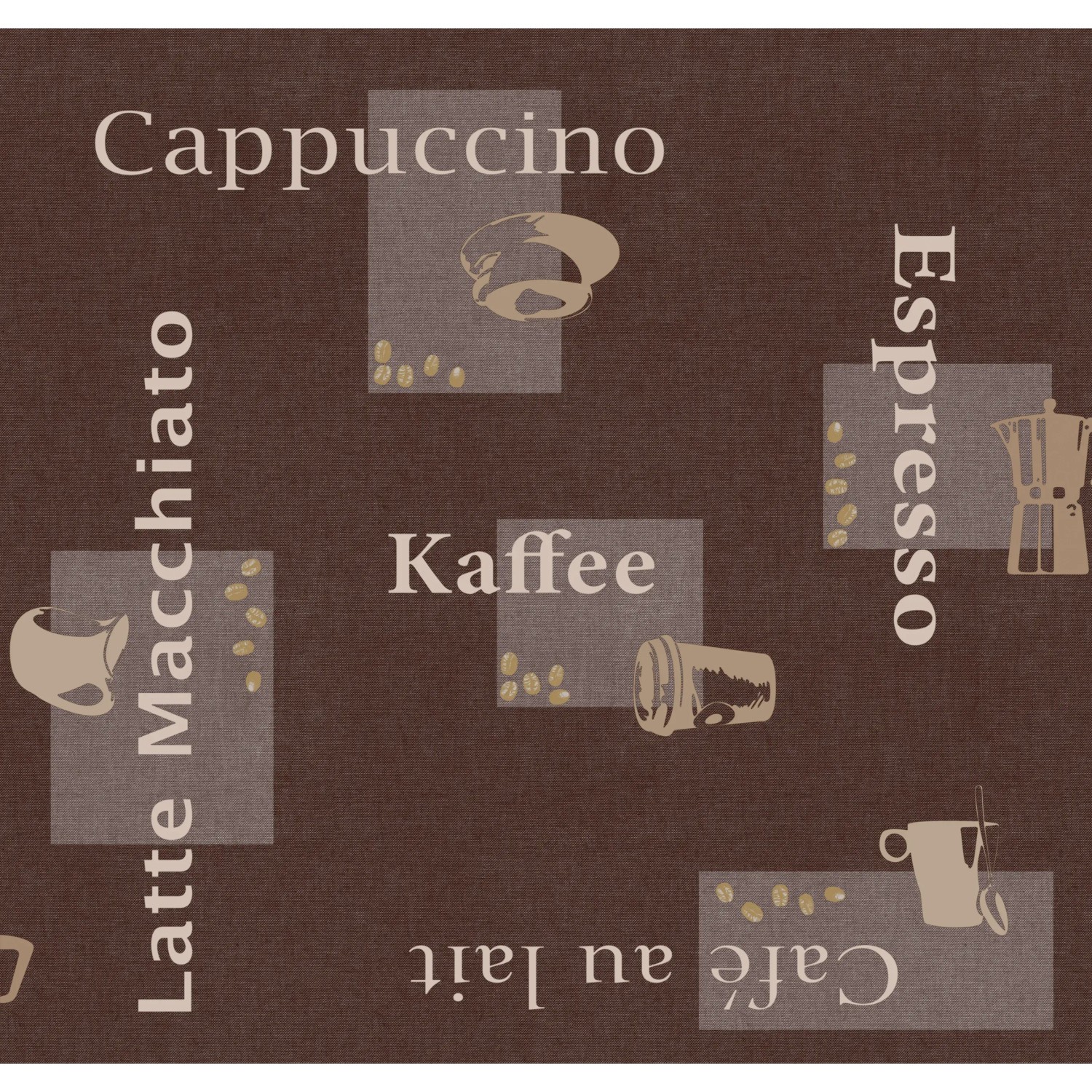 E-shop d-c-table Obrus Manhattan Cappuccino Schoko 150 x 250 cm