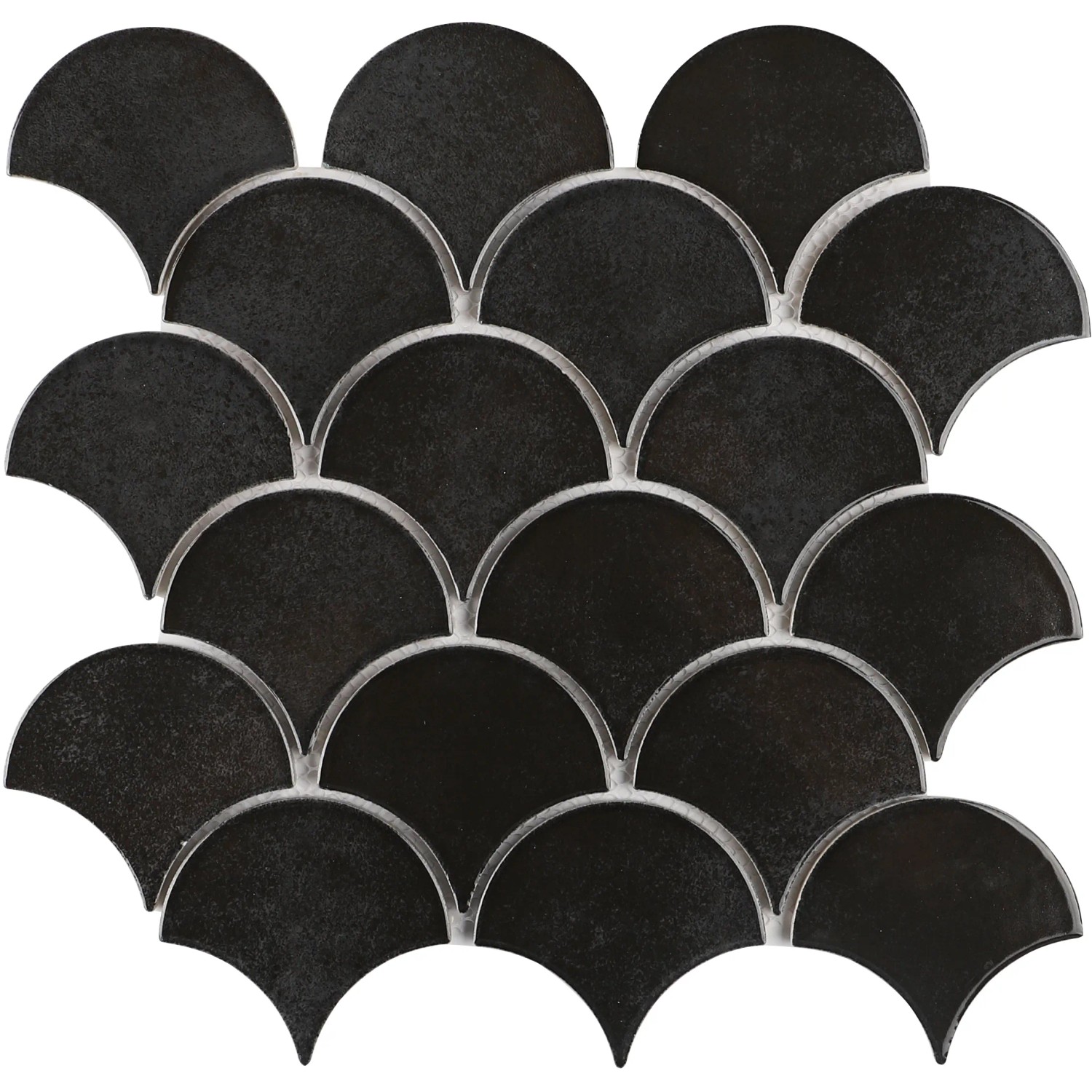 E-shop Euro Stone Keramická mozaika Castello Šupina čierna 29,2 x 30,3 cm