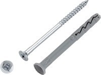 LUX-TOOLS Natĺkacia hmoždinka 6 x 60 mm, vr. skrutiek 3,8 x 63 mm, 50 ks