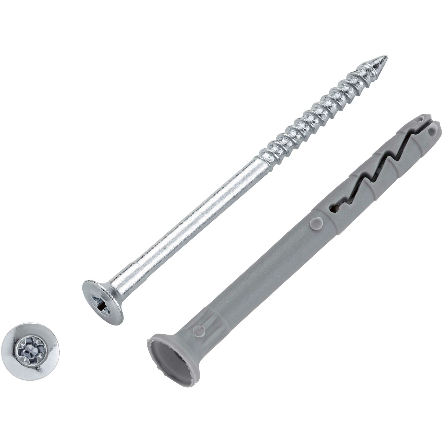 E-shop LUX-TOOLS Natĺkacia hmoždinka 6 x 60 mm, vr. skrutiek 3,8 x 63 mm, 50 ks