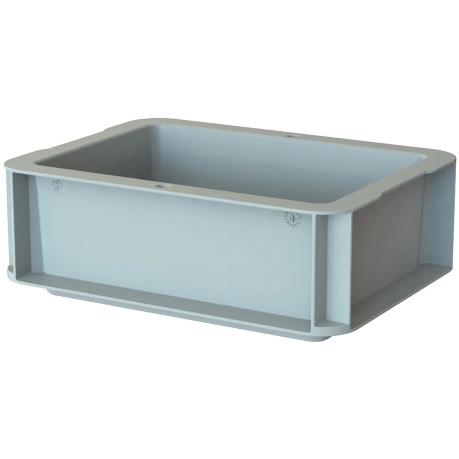 E-shop Surplus Systems Eurobox s plnou stenou, sivý, 5,1 l, 300 x 200 x 120 mm
