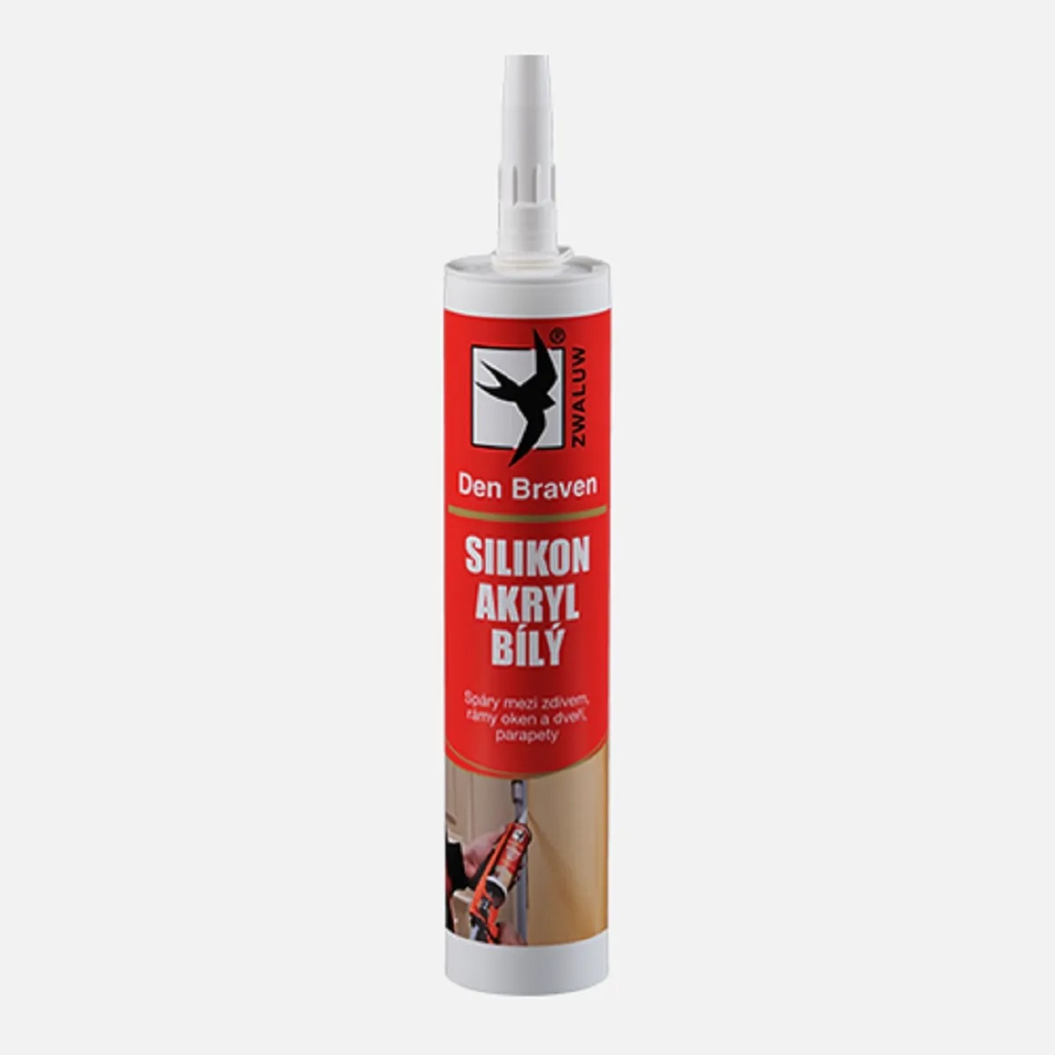 E-shop Den Braven Tmel silikón akrylový biely