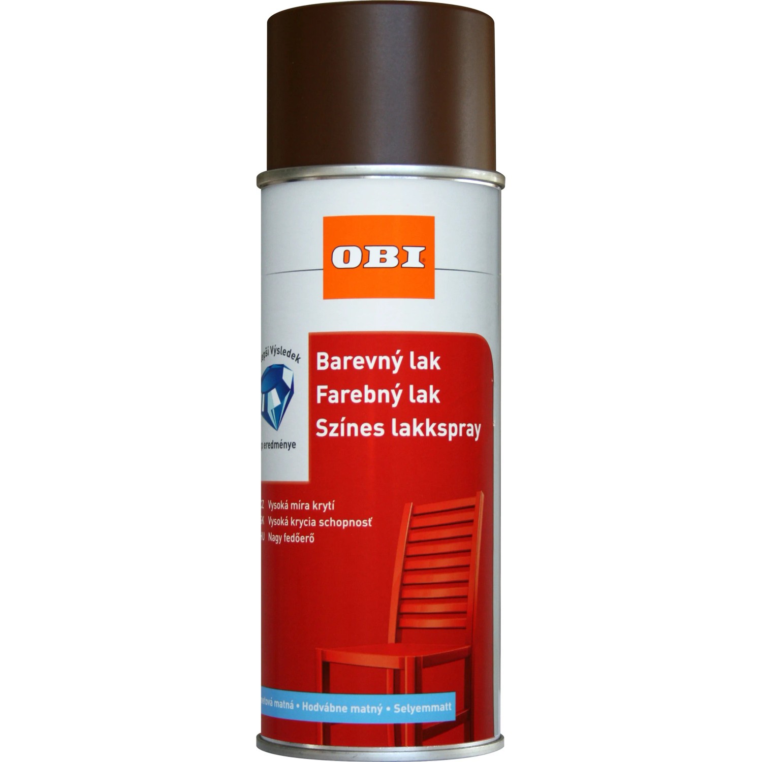 E-shop OBI Lak v spreji hodvábne matný RAL 8011 oriešková hnedá 400 ml
