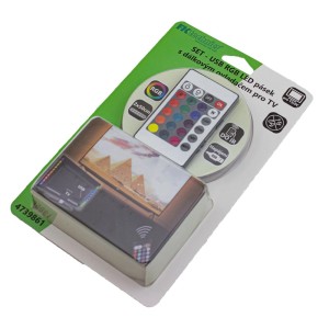 t.b.t. LED pásik s diaľkovým ovládaním, RGB, USB pripojenie.