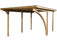 Weka Prístrešok na jedno auto 606 A veľ. 1 s oblúkom, 300 x 500 cm