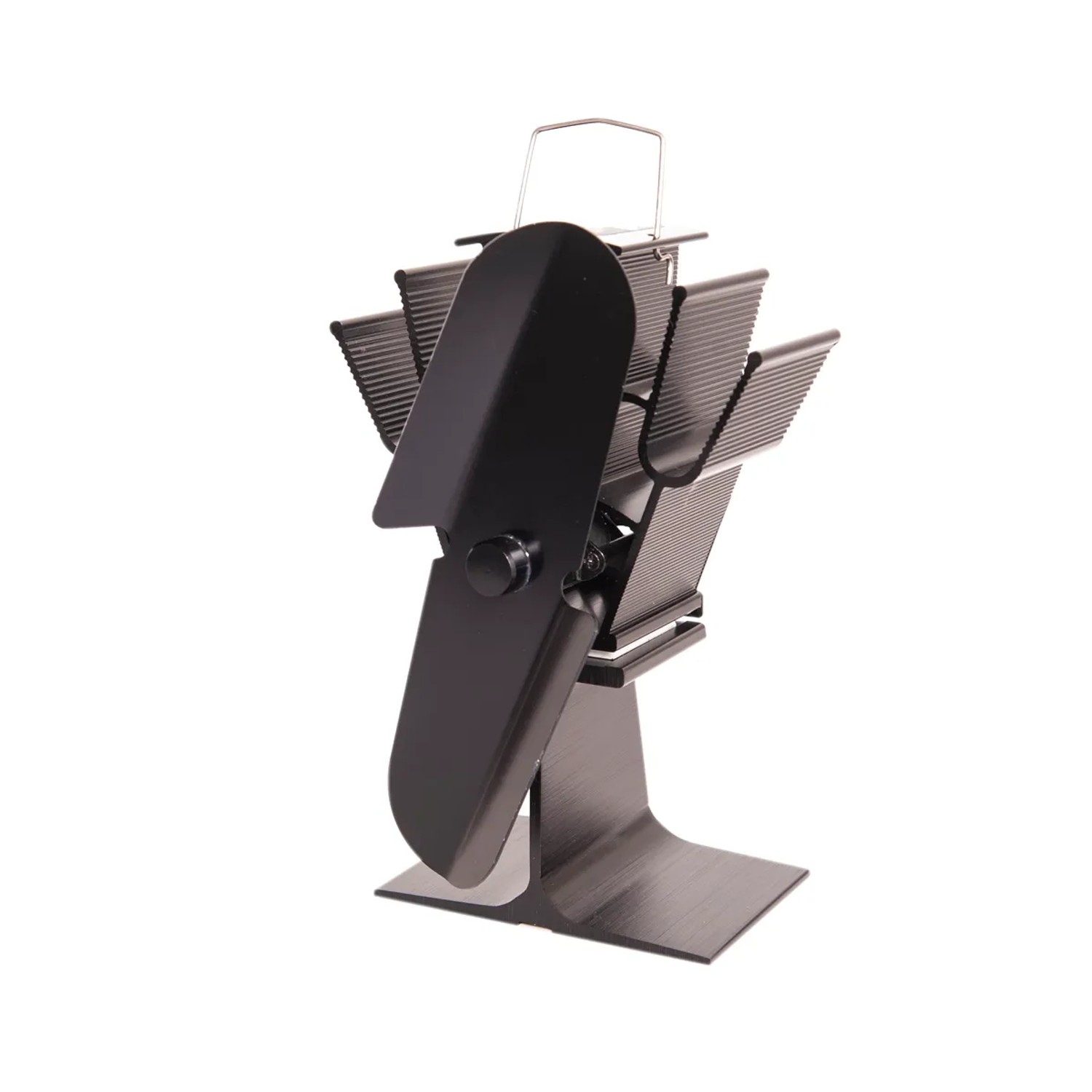 E-shop HS Flamingo Ventilátor na kachle 2lopatkový, čierny, 108 x 157 x 223 mm
