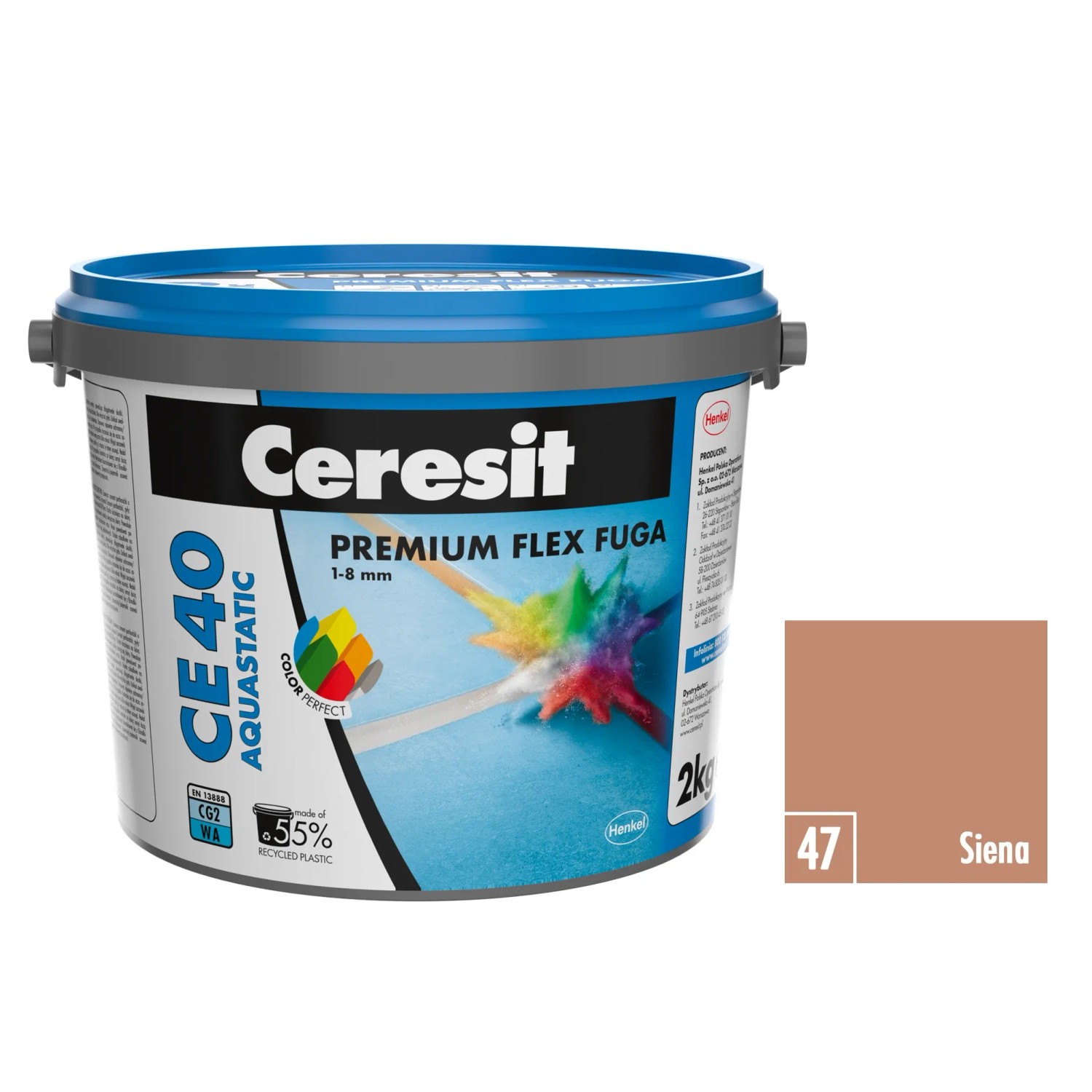 E-shop Ceresit Flexibilná škárovacia hmota CE 40 Aquastatic Siena, 2 kg