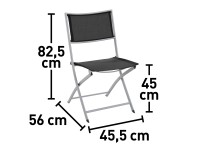 Sklápacia stolička Suriname rôzne farby, 82,5 x 56 x 45,5 cm