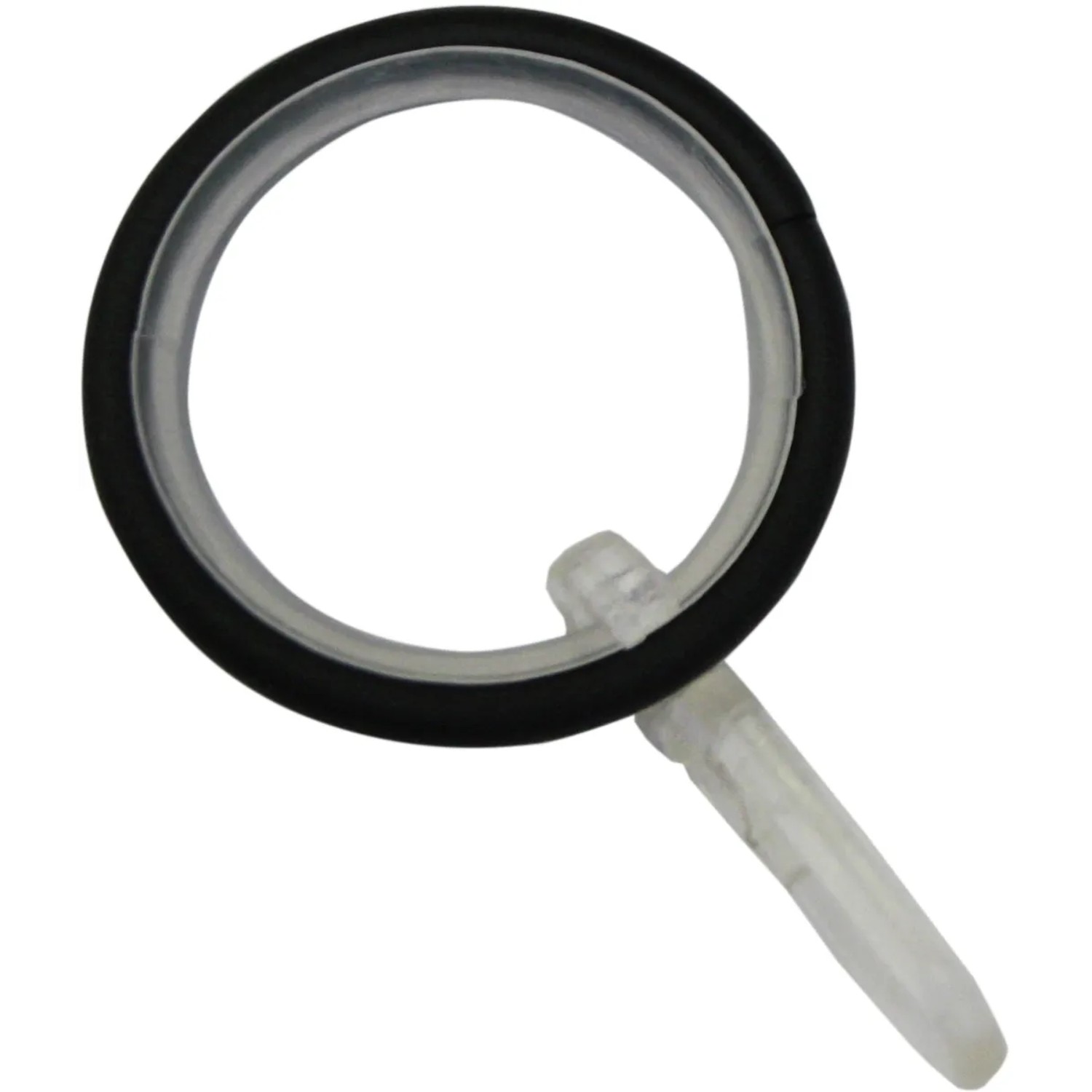 E-shop Gardinia Záclonové krúžky Kreta s klznou vložkou čierne 12 x 3 cm