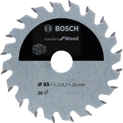 Bosch Pílový rezný kotúč pre aku píly Standard for Wood, pr. 85 x 15 mm