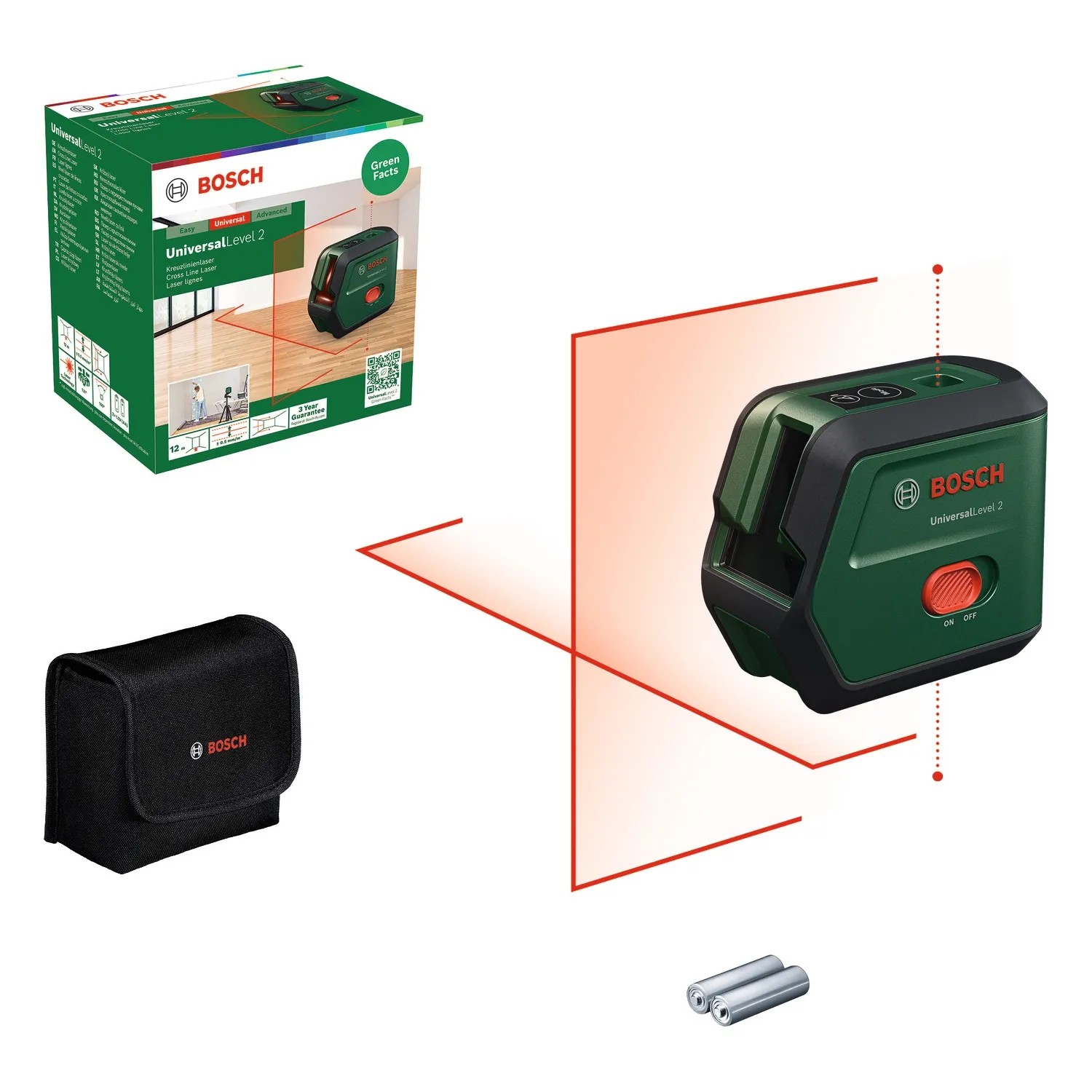 E-shop Bosch Krížový laser s funkciou kolmého lúča UniversalLevel 2 - Basic