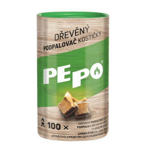 PE-PO Drevený podpaľovač kocky 100 ks