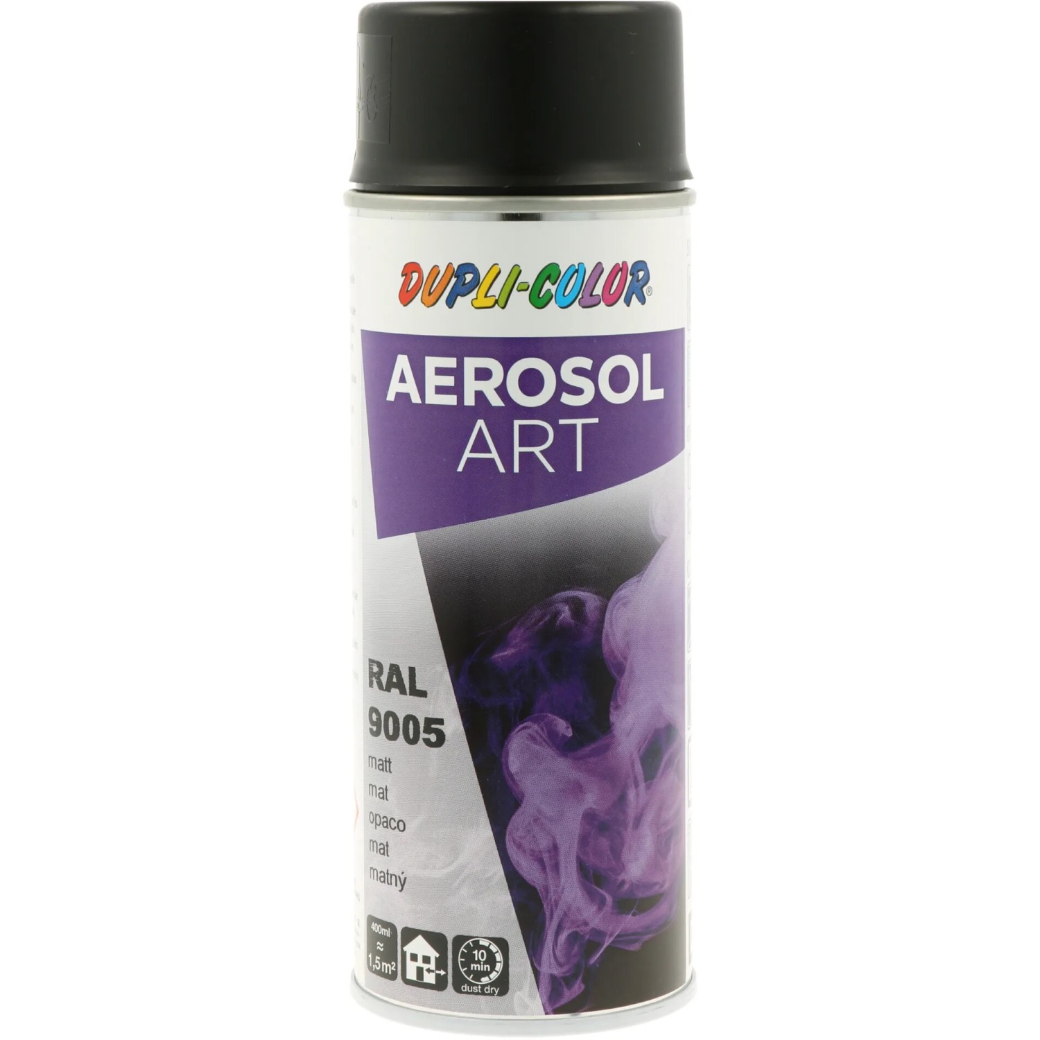 E-shop DUPLI-COLOR Lak v spreji AEROSOL ART (9005) čierna matná 400 ml