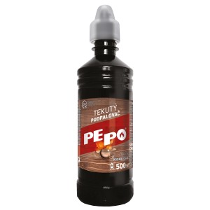 Fľaša tekutého podpaľovača grilu t.b.t. pre bezpečné zapálenie grilov a ohnísk.