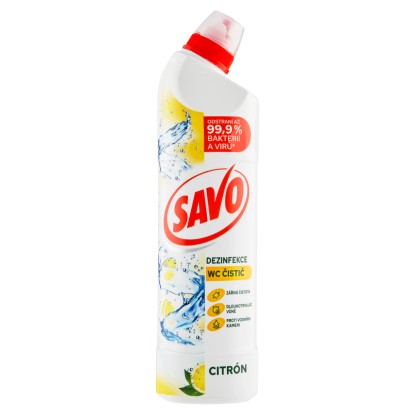 SAVO WC gélový čistič na toalety Citrón 750 ml