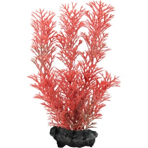 Tetra Umelá rastlina DecoArt Plant S Foxtail Red, červená akvarijná rastlina na tmavom podstavci.