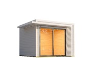 Weka Drevený záhradný domček Amberley 1 28mm, sivá-biela, 300 x 300 cm Weka Drevený záhradný domček Amberley 1 28mm, sivá-biela, 300 x 300 cm