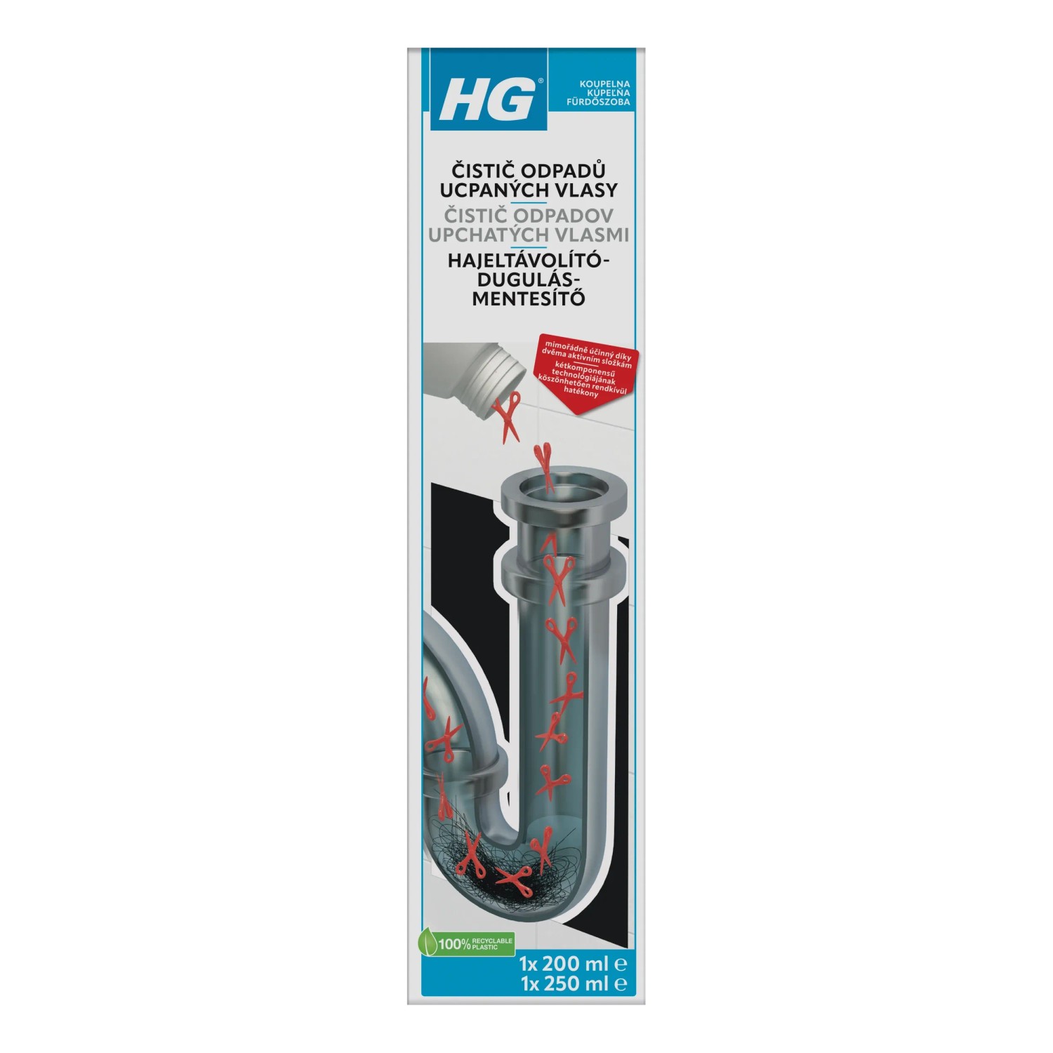E-shop HG Čistič odpadov upchaté vlasy 450 ml