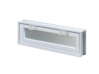 Okno vetracie plastové, biele, 57 x 19 x 8 cm