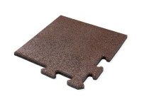 MAX3 Gumová dlažba PUZZLE rohový diel hnedá 500 x 500 x 25 mm