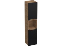 A-Interiéry Doplnková kúpeľňová skrinka vysoká Luna CD V 35 P/Ľ, čierna/dub