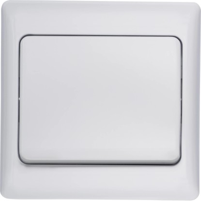Krížový vypínač r. 7 REA vr. rámčeka, 10AX 230V, polárna biela, 16,5x12,9x5,5 cm