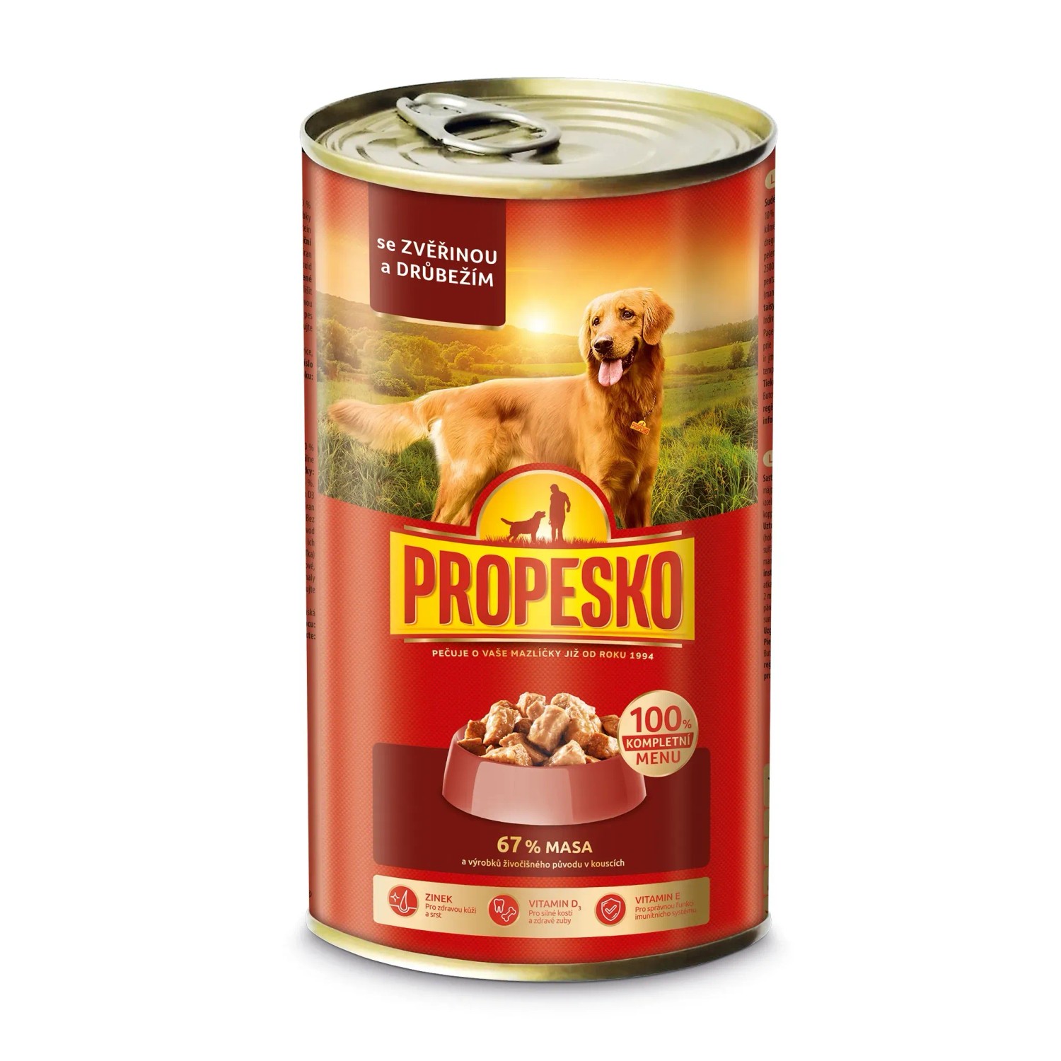 E-shop Propesko Konzerva pre psov zverina a hydina 1240 g