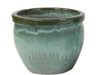 Mega Collections Kvetináč Glazed Delta Rim machová zelená pr. 28 x 24 cm Mega Collections Kvetináč Glazed Delta Rim machová zelená pr. 28 x 24 cm