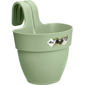 Elho kvetináč Vibia Campana S, pistáciovo zelená, Ø 20 cm, závesný kvetináč na balkónové zábradlie.