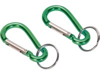 LUX-TOOLS Hliníková karabína zelená 2 ks, 5 mm LUX-TOOLS Hliníková karabína zelená 2 ks, 5 mm