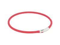 Jollypaw Svietiaci krúžok silikónový, USB, lososový 70 cm/pr. 10 mm, veľ. XS-XL