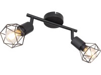 GLOBO 2bodové svietidlo XARA I čierna E14 40 W 220 x 80 x 180 mm
