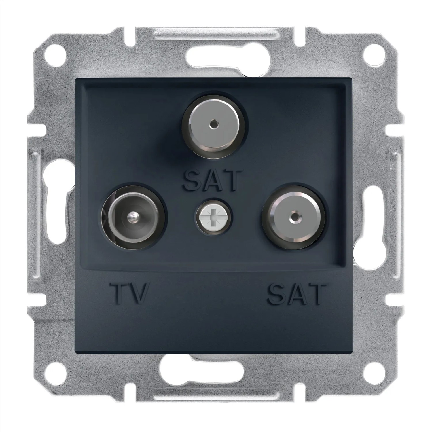 E-shop Schneider Electric Zásuvka TV+R+SAT Asfora, priebežná, antracit