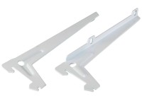 Uhlový nosník s jedným otvorom biely 18 cm, 1 pár