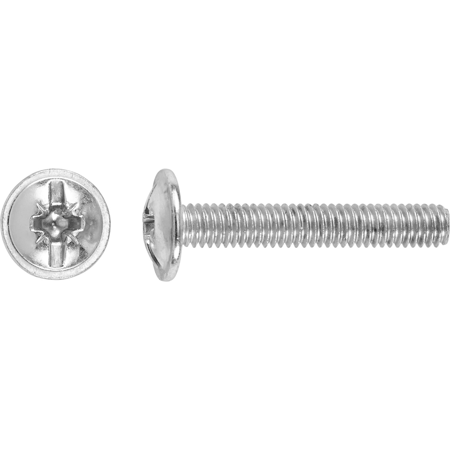 E-shop Skrutka pre nábytkové úchytky s tanier. hlavou PZ2 bielo pozink. M4 x 30 mm, 8ks