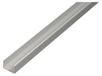GAH Alberts U-profil, samosv., elox. hl., str., 10 x 8,9 x 1000 mm, hr. 1,5 mm